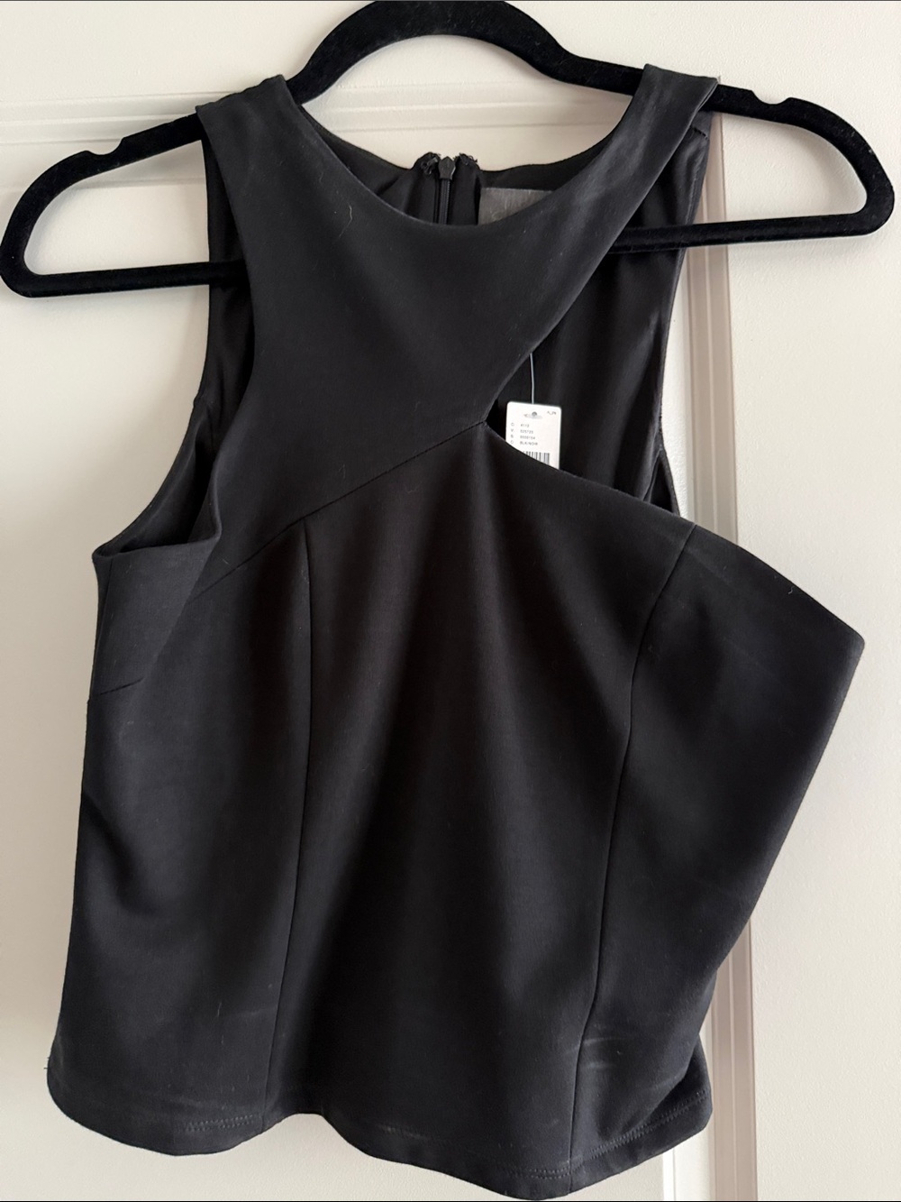 Sunday in Brooklyn Black Asymmetrical Cutout Sleeveless Top